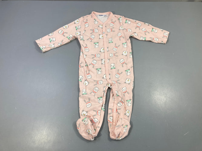 Pyjama jersey rose pâle nimaux, moins cher chez Petit Kiwi