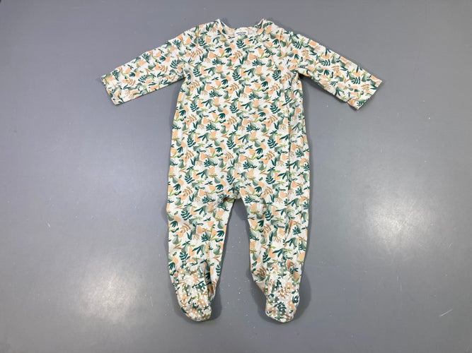 Pyjama jersey blanc poires, moins cher chez Petit Kiwi
