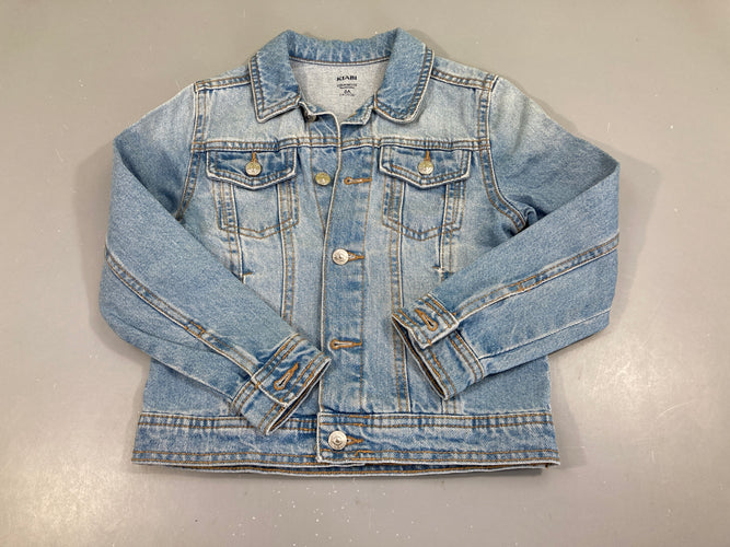Veste en jean haut poche G usé, moins cher chez Petit Kiwi