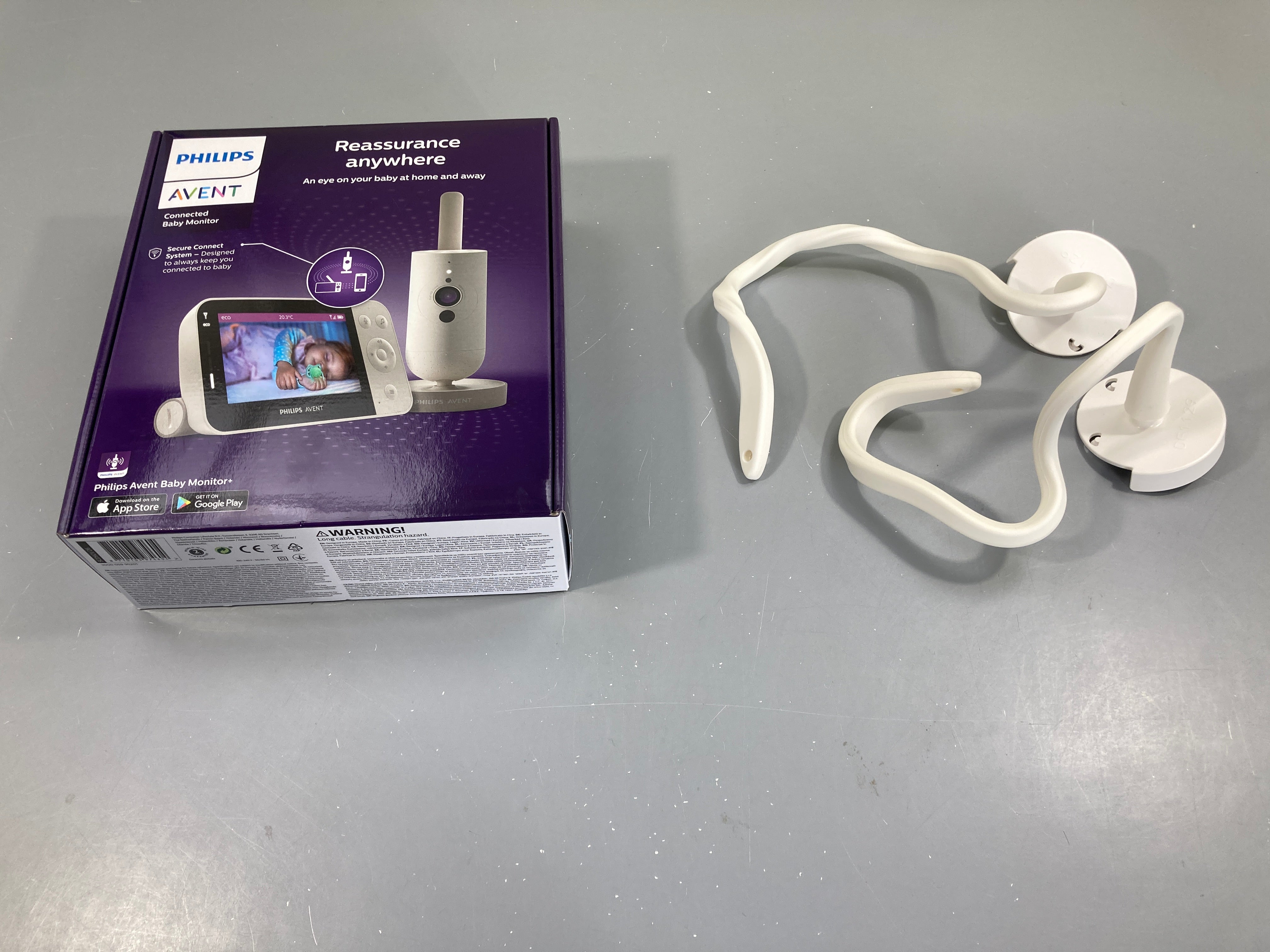 Babyphone vidéo connecté SCD921/26 + 2 Supports de moniteur à enrouler pour parc/lit...