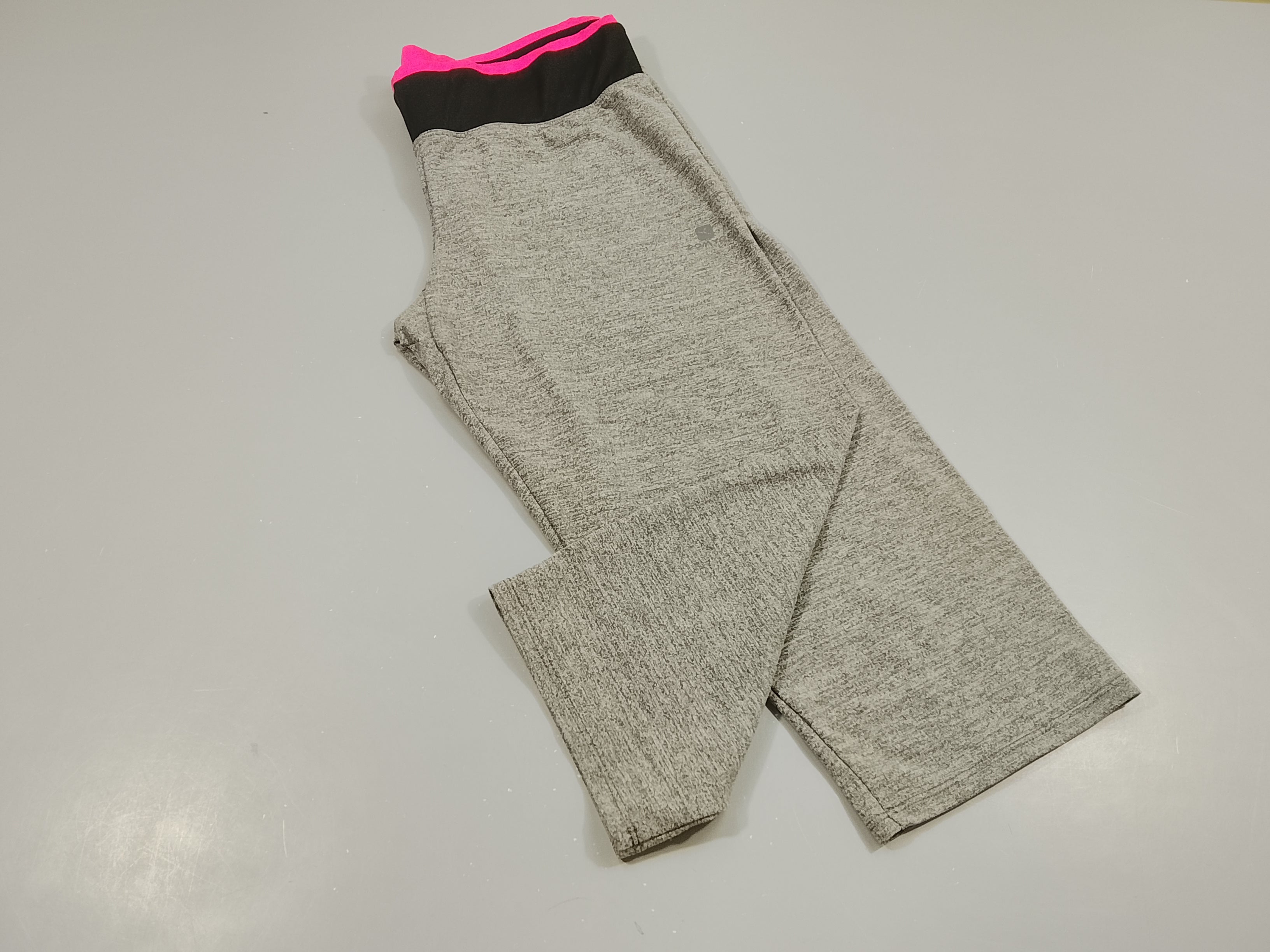 Pantalon de sport gris flammé, taille noir, rose