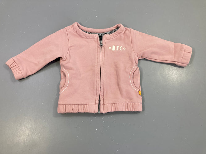 Sweat zippé rose BFC, moins cher chez Petit Kiwi