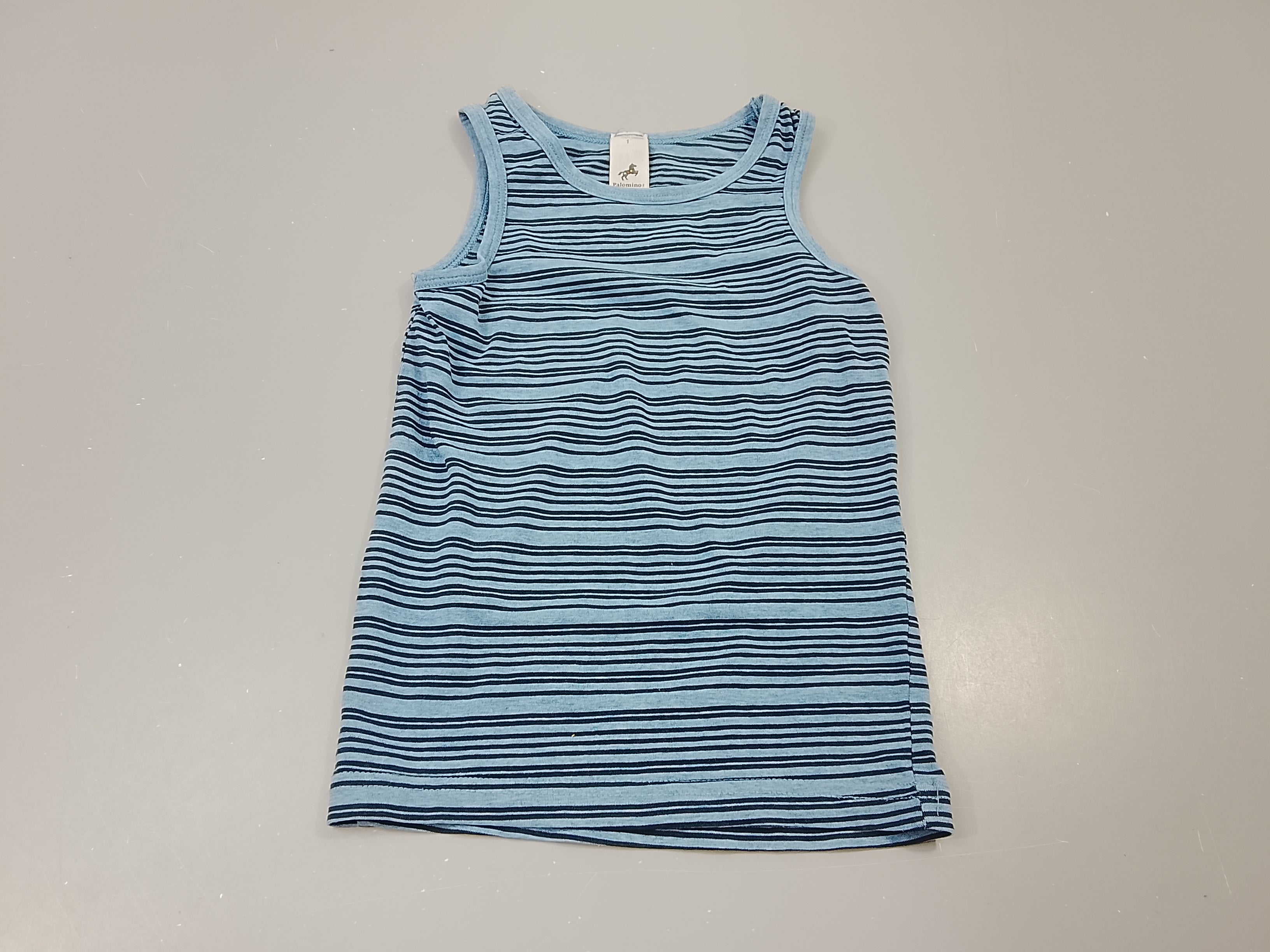Chemisette s.m bleu chiné rayé bleu marine