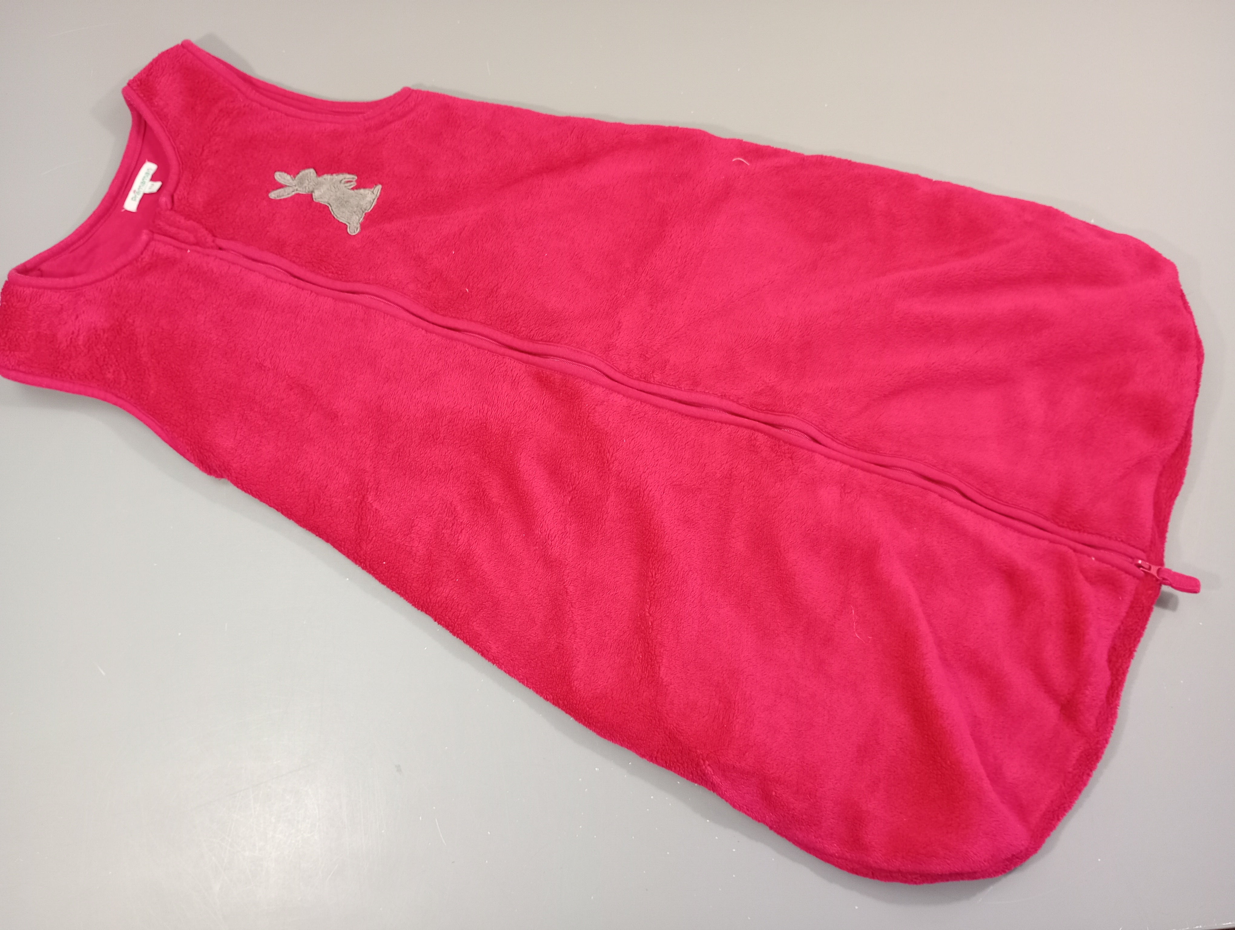 Sac de couchage s.m velours rose , lapin -74cm