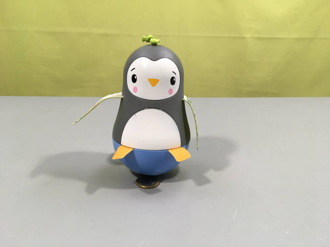 Coffret de jeux fisher price 6m+, seulement pingouin culbuto et cubes à empiler, manque hochet, moins cher chez Petit Kiwi