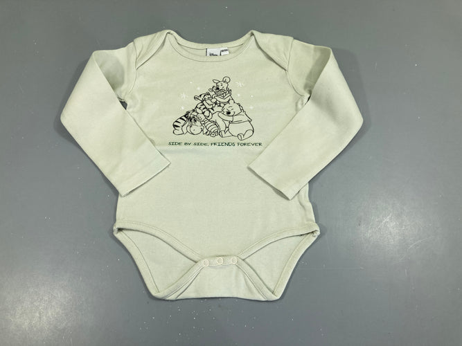 Body m.l bleu clair Winnie l'ourson, légèrement bouloché, moins cher chez Petit Kiwi