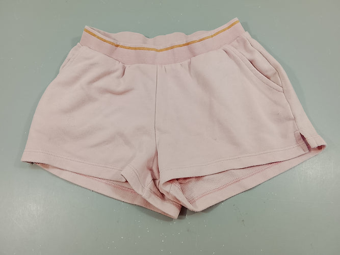 Short molleton  rose clair , taille élastique. Un peu bouloché, moins cher chez Petit Kiwi