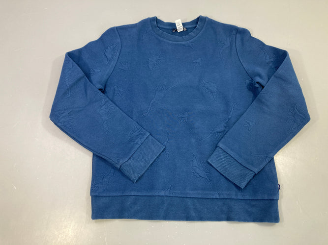 Sweat bleu texturé dinos, moins cher chez Petit Kiwi