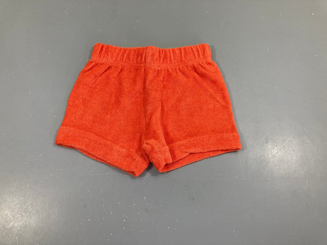 Short éponge orange, moins cher chez Petit Kiwi