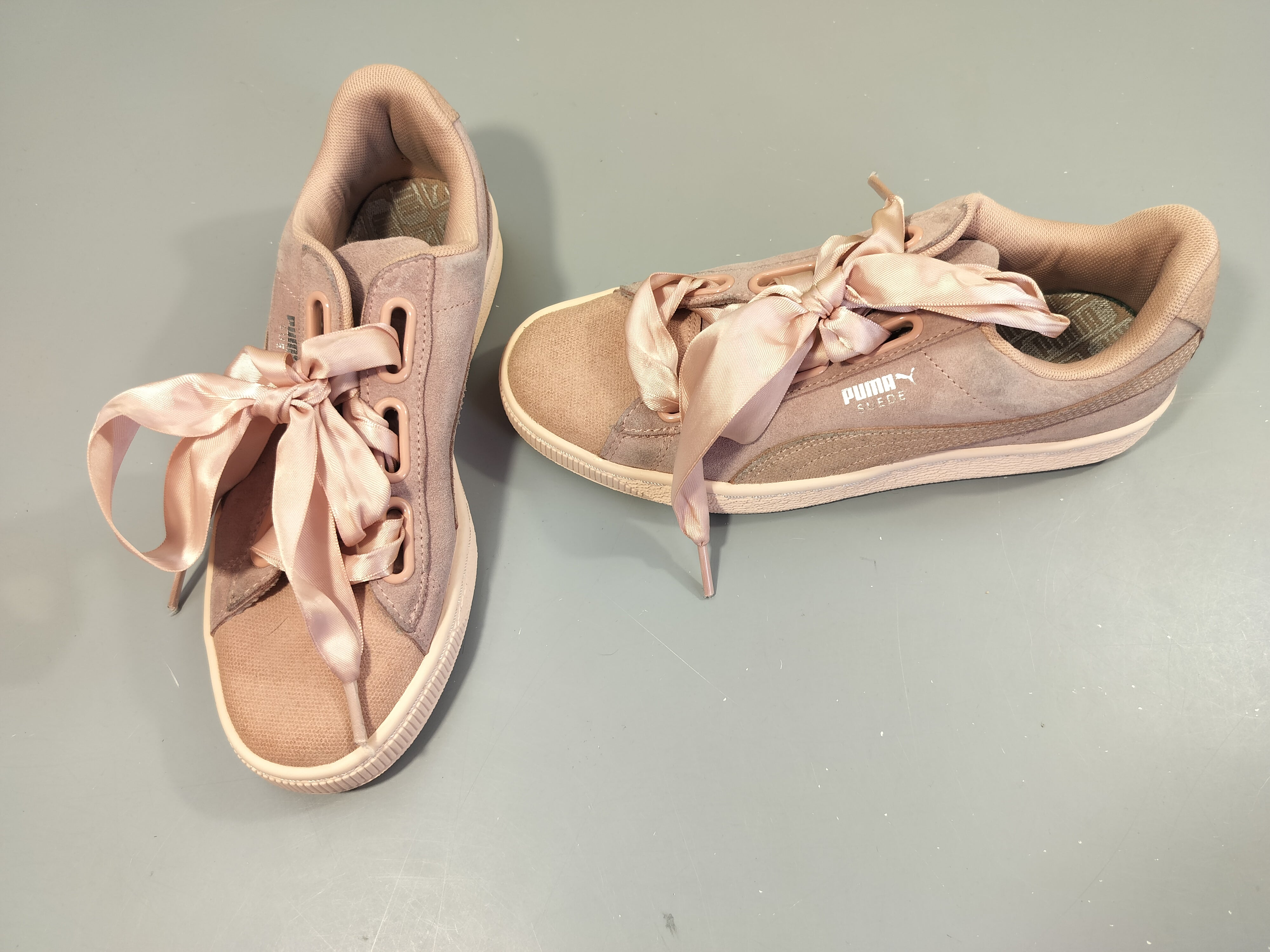 Baskets basses vieux rose , Lacets  ruban 38,5