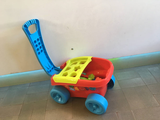 Chariot à tirer Play'n Go + blocs First Builders, MegaBloks, moins cher chez Petit Kiwi