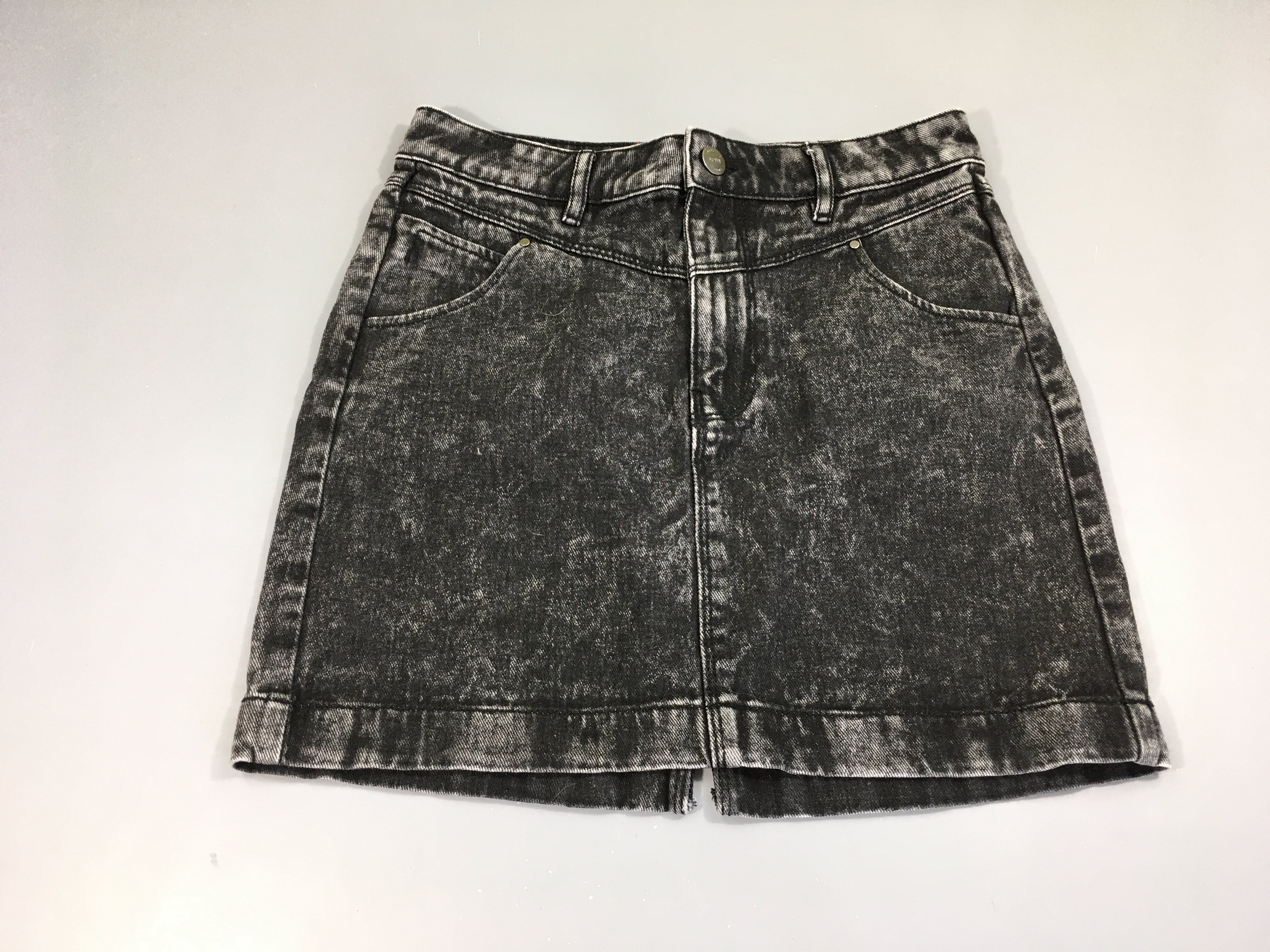 Jupe en jean gris effet delavé Jennyfer