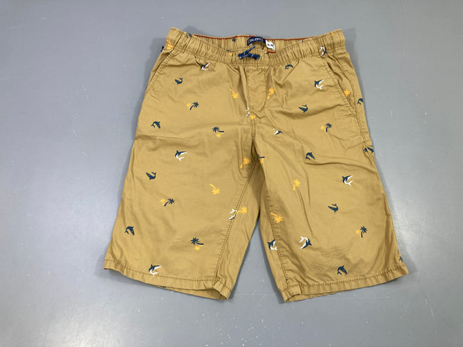 Bermuda slim jaune/beige motifs été, moins cher chez Petit Kiwi