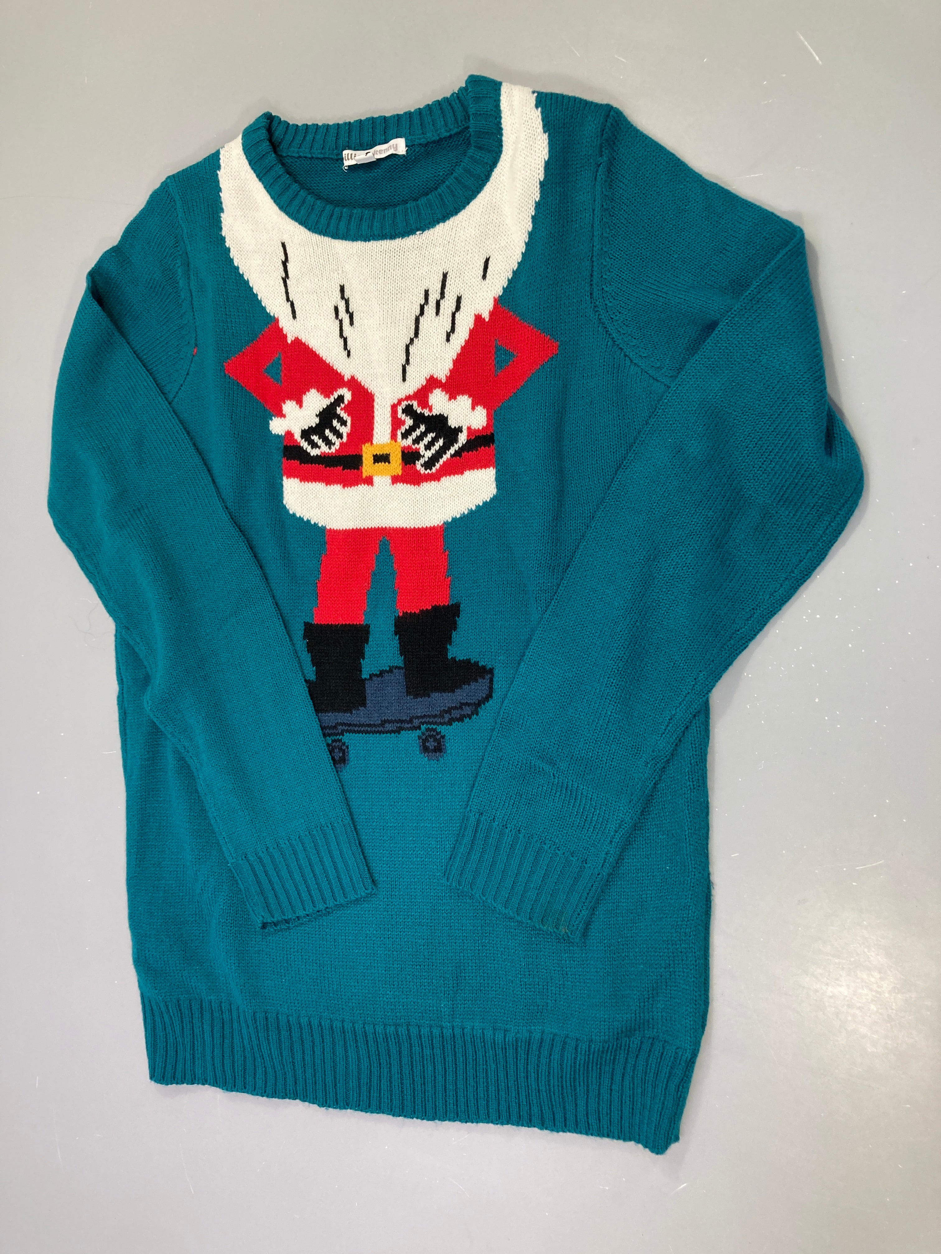 Pull de Noël vert Père Noël