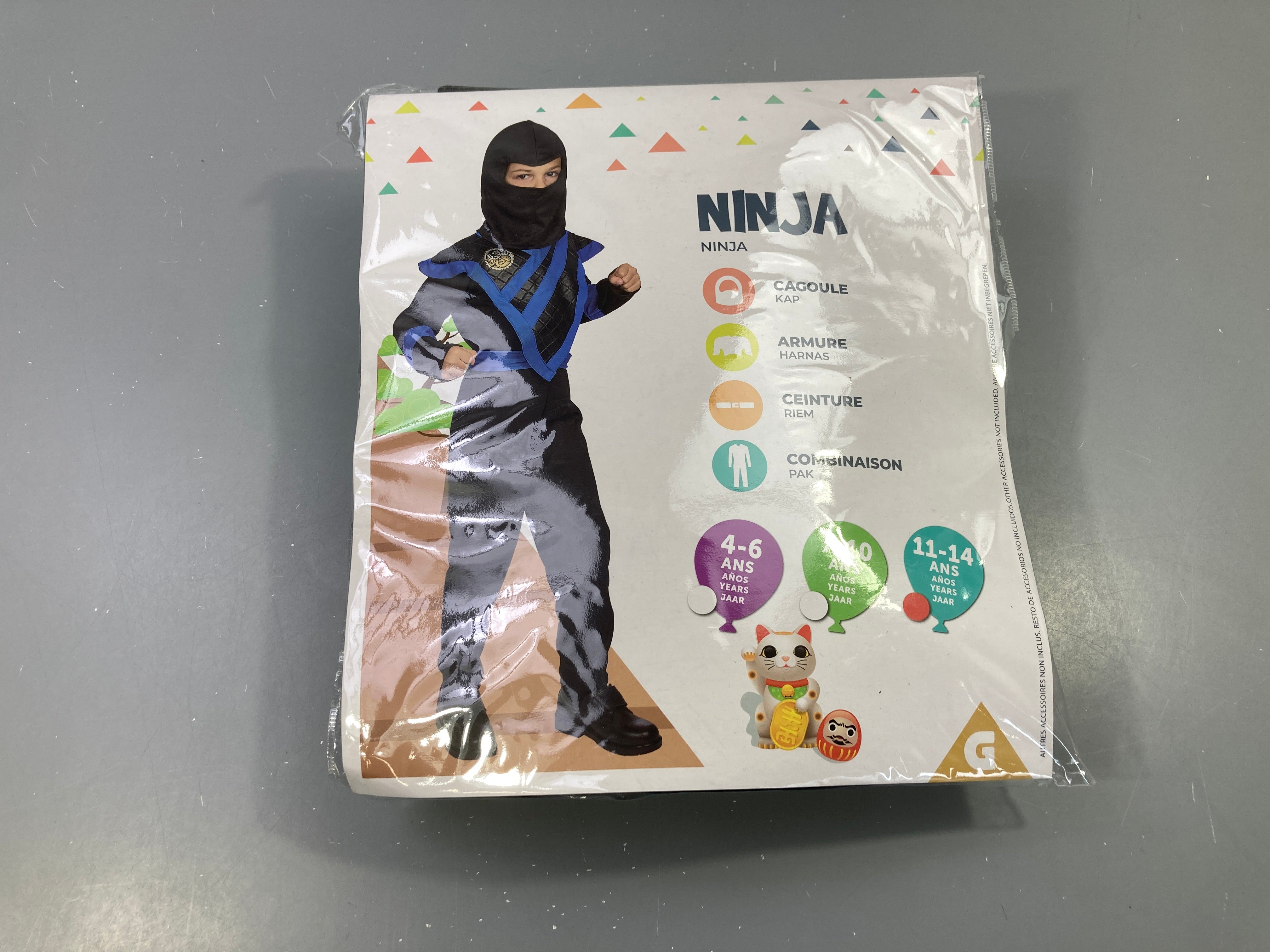 Déguisement Ninja bleu, 11-14ans