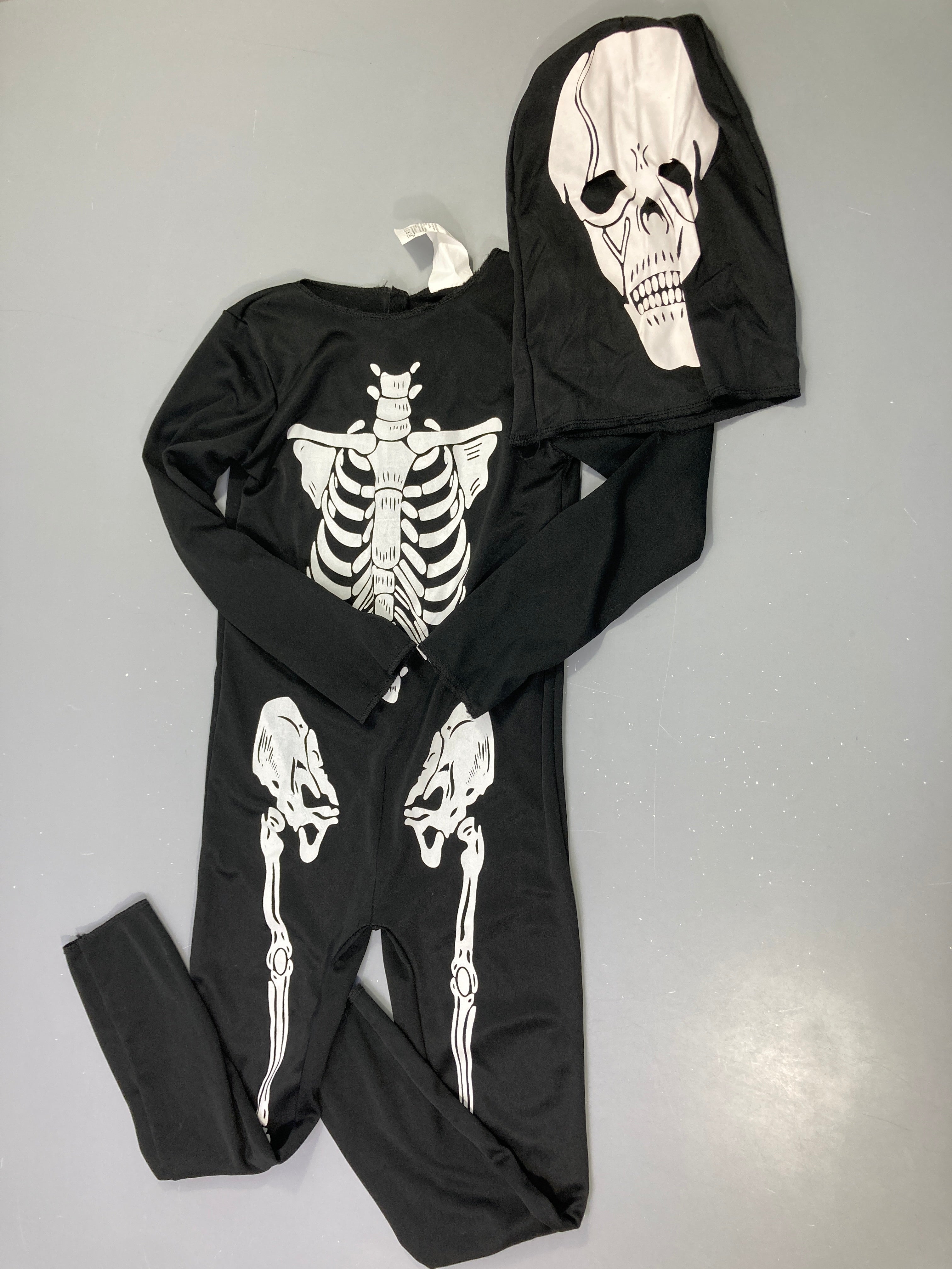 Déguisement squelette + cagoule , 4-6ans