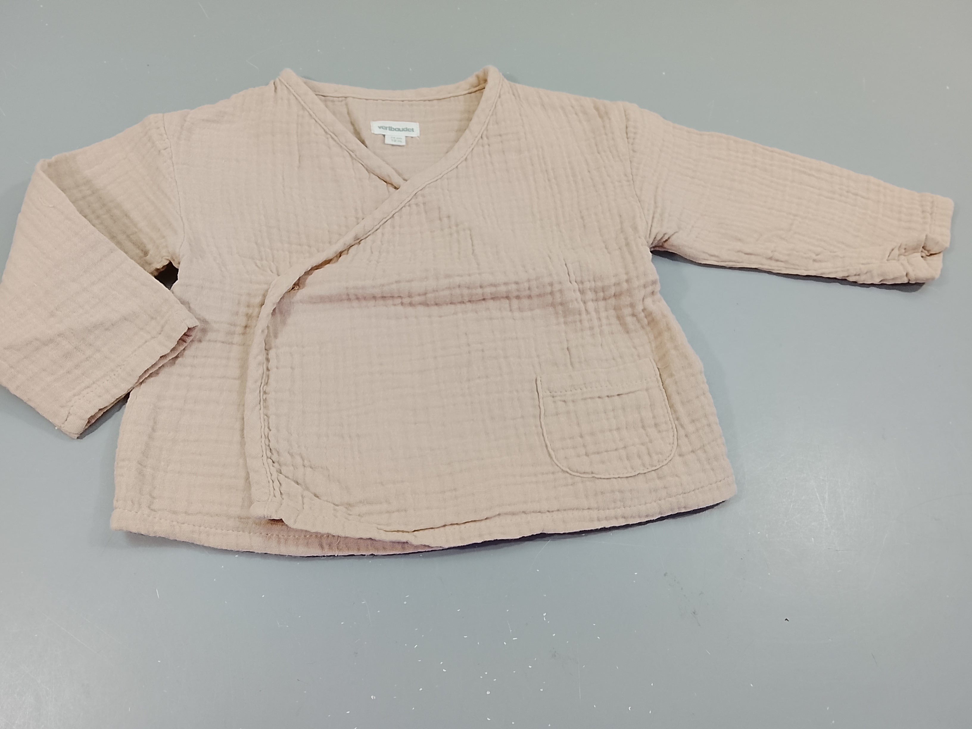 Gilet cache-coeur gaufré beige