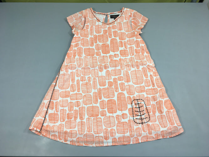 Robe m.c blanche ar.bres oranges, moins cher chez Petit Kiwi