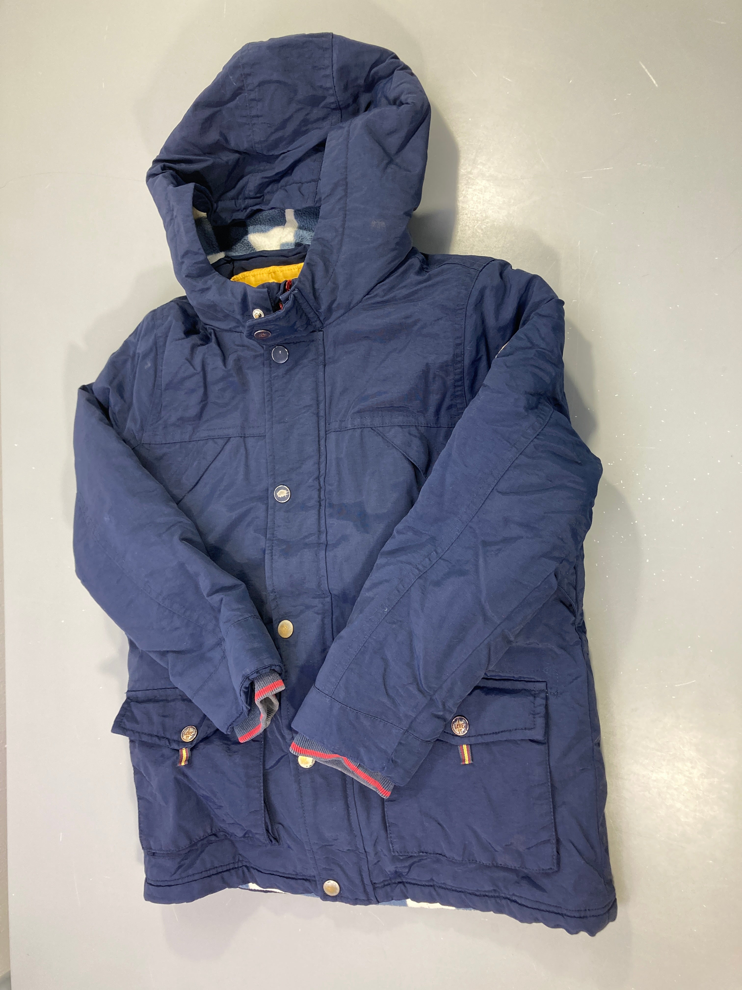 Veste d'hiver 2 en 1 bleu foncé M avec Bodywarmer à zipper jaune
