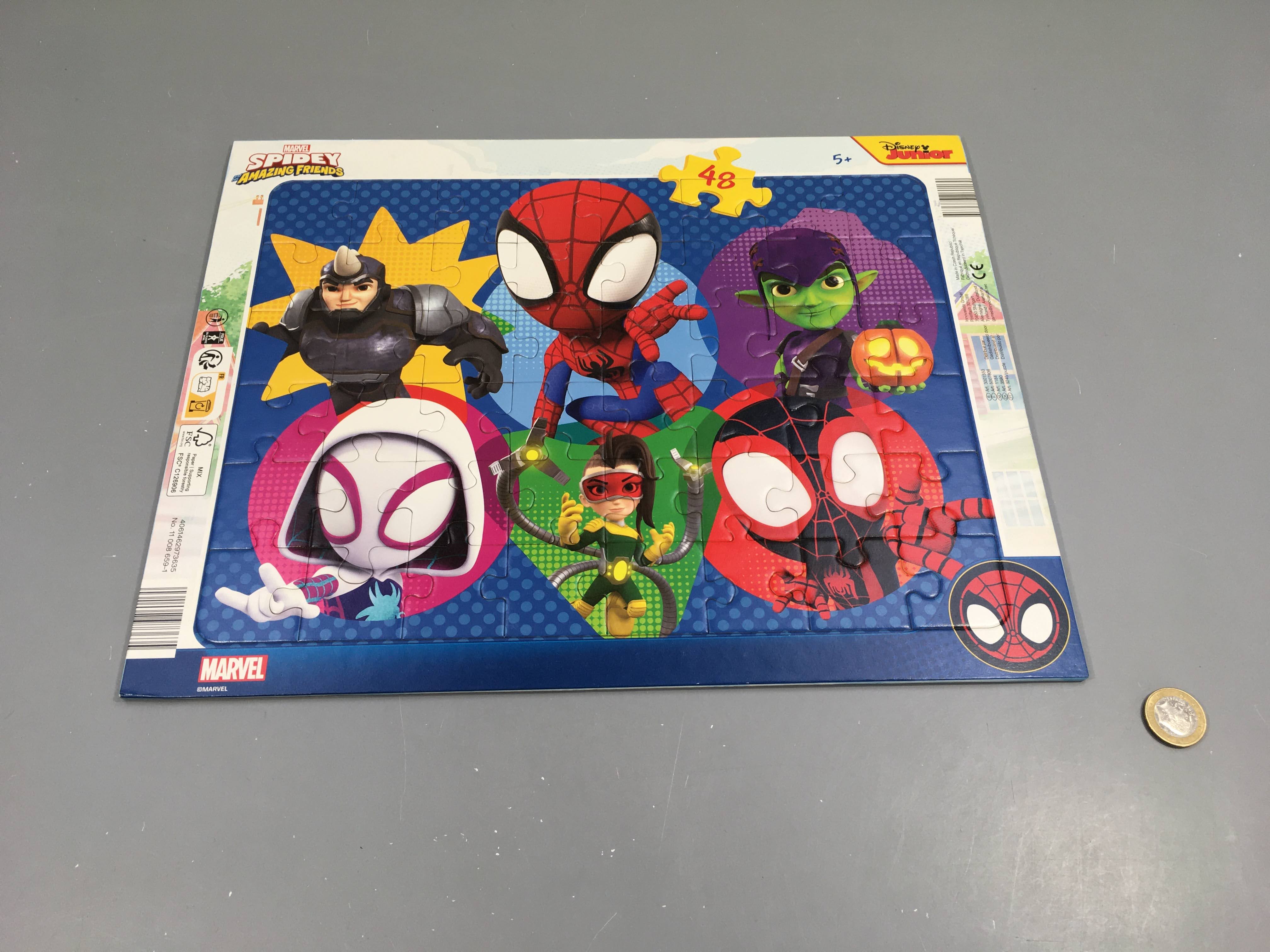Planche puzzle Mar.vel Super héros 48 pcs +5a