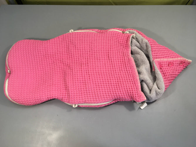 Chancelière nid d'abeille rose vif doublé velours pour siège coque, moins cher chez Petit Kiwi