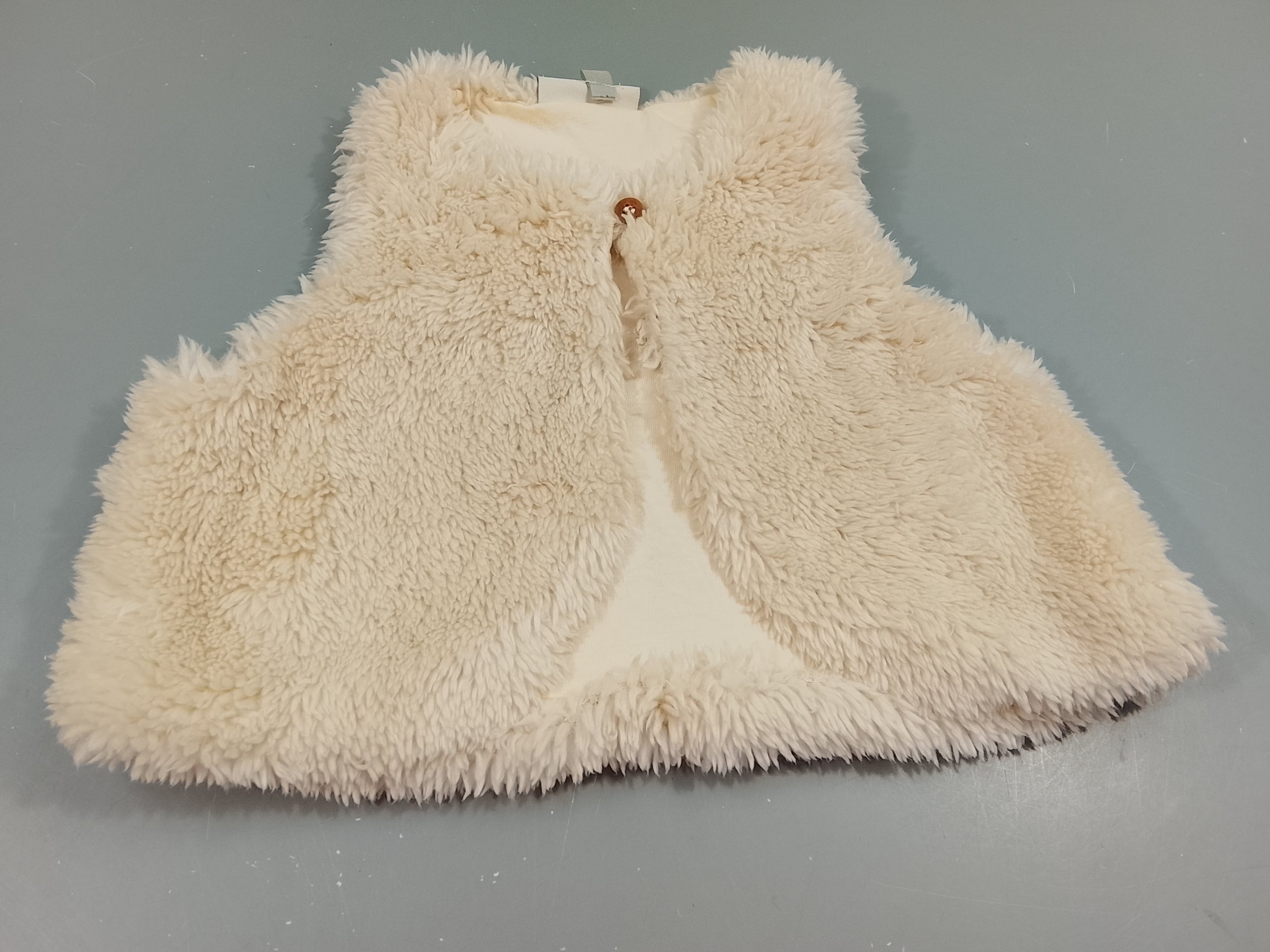 Gilet berger peluche beige