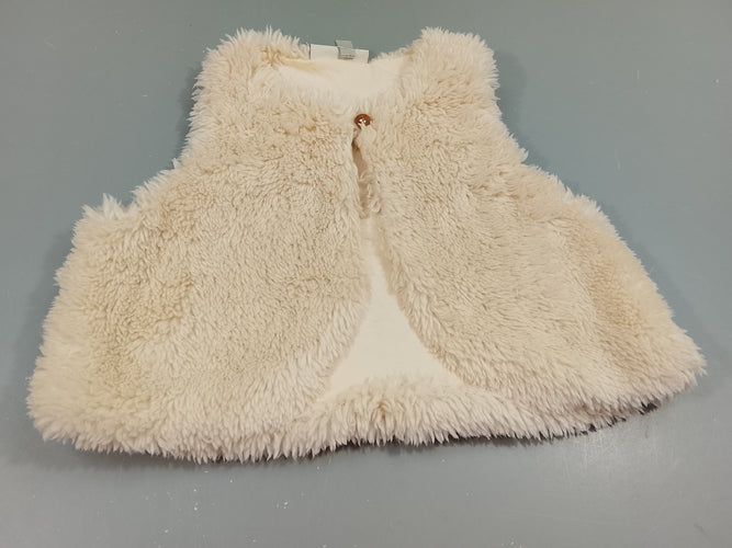 Gilet berger peluche beige, moins cher chez Petit Kiwi