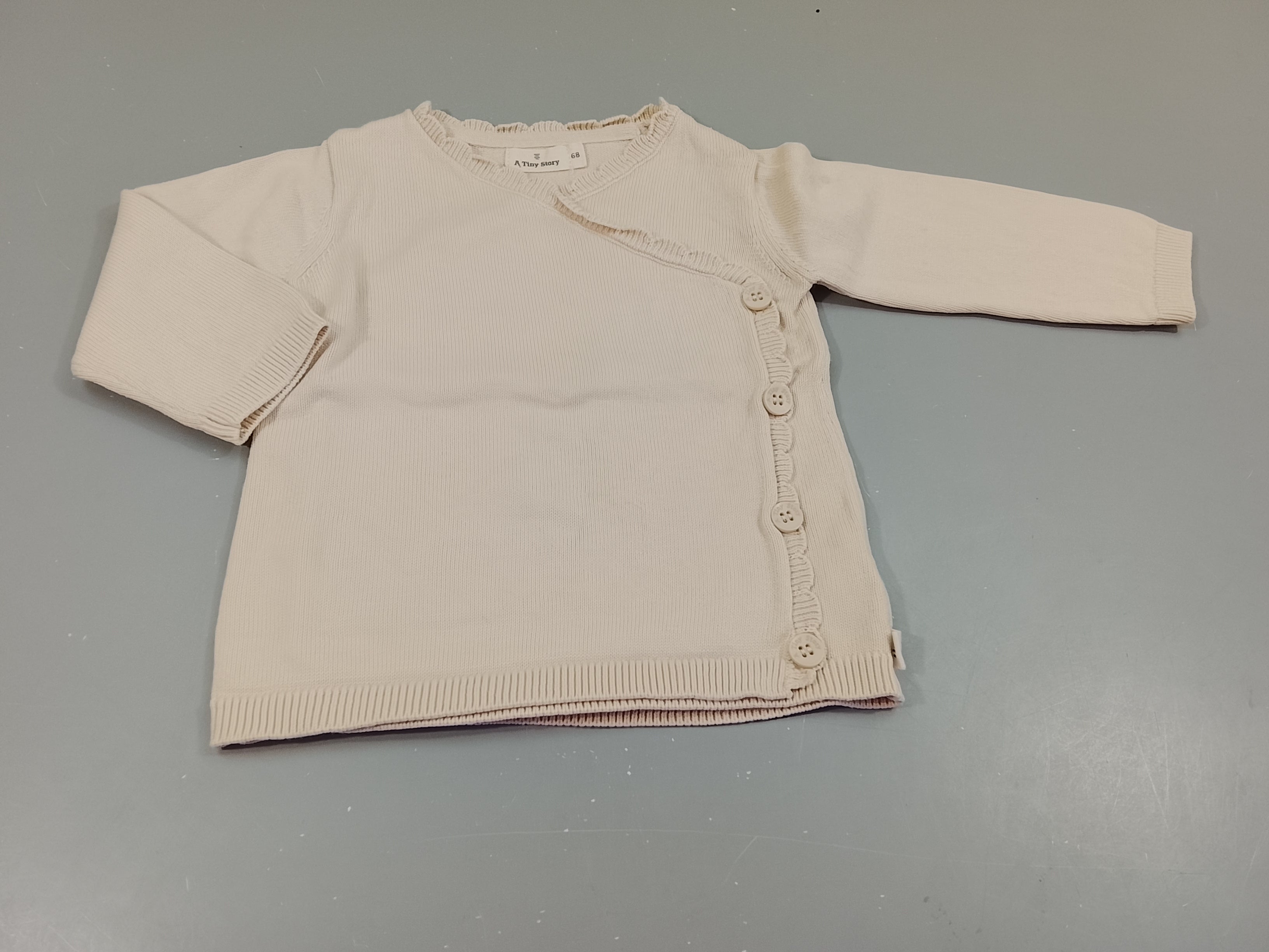 Gilet A Tiny Storayé beige, fermeture asymétrique