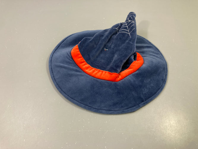 Chapeau velours bleu araignée idéal pour fêter Hallowween T-56cm, moins cher chez Petit Kiwi