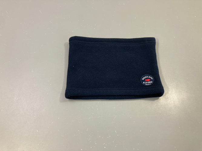 Snood velours bleu foncé doublé teddy, moins cher chez Petit Kiwi
