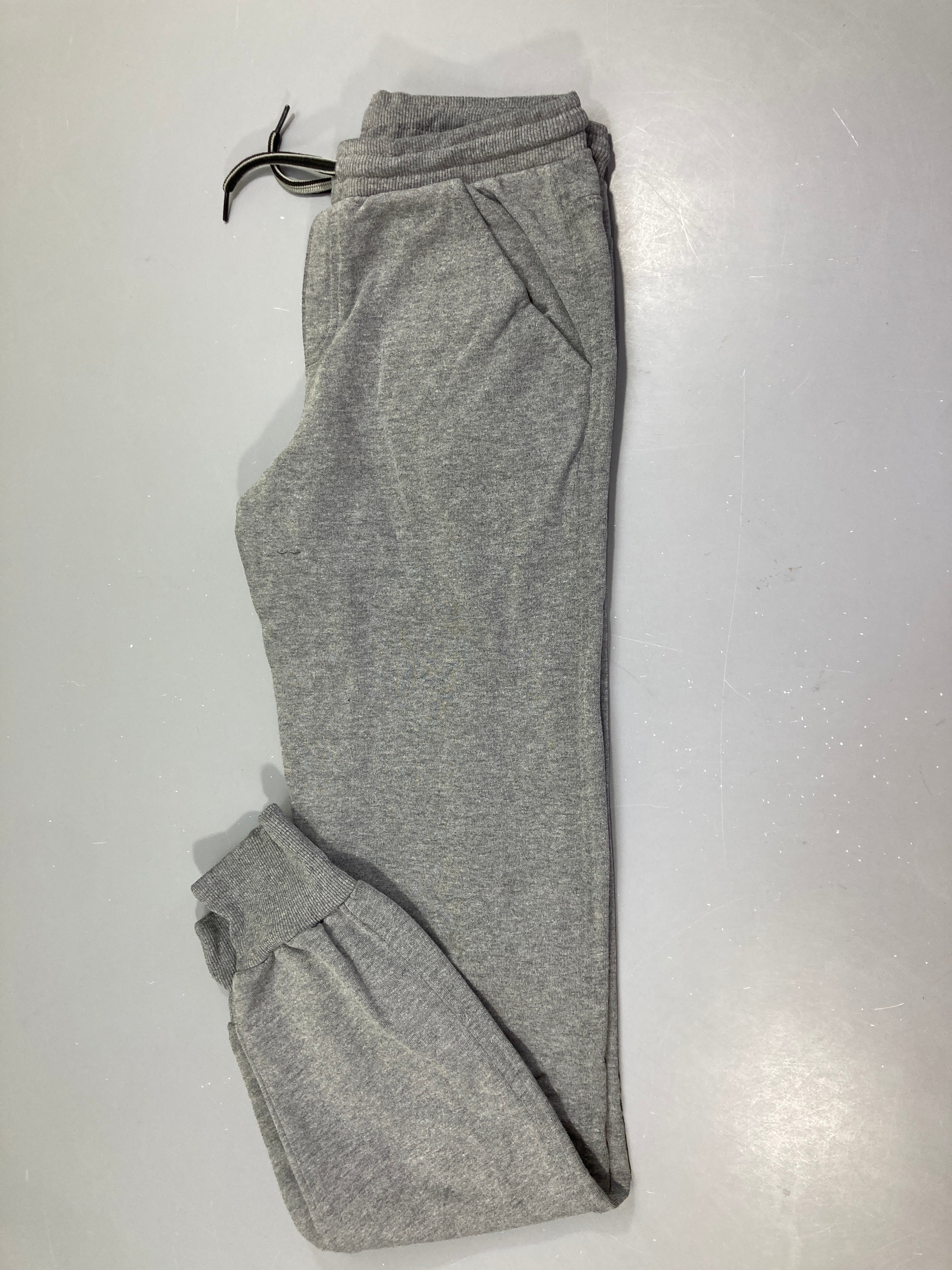 Pantalon de training molleton gris chiné