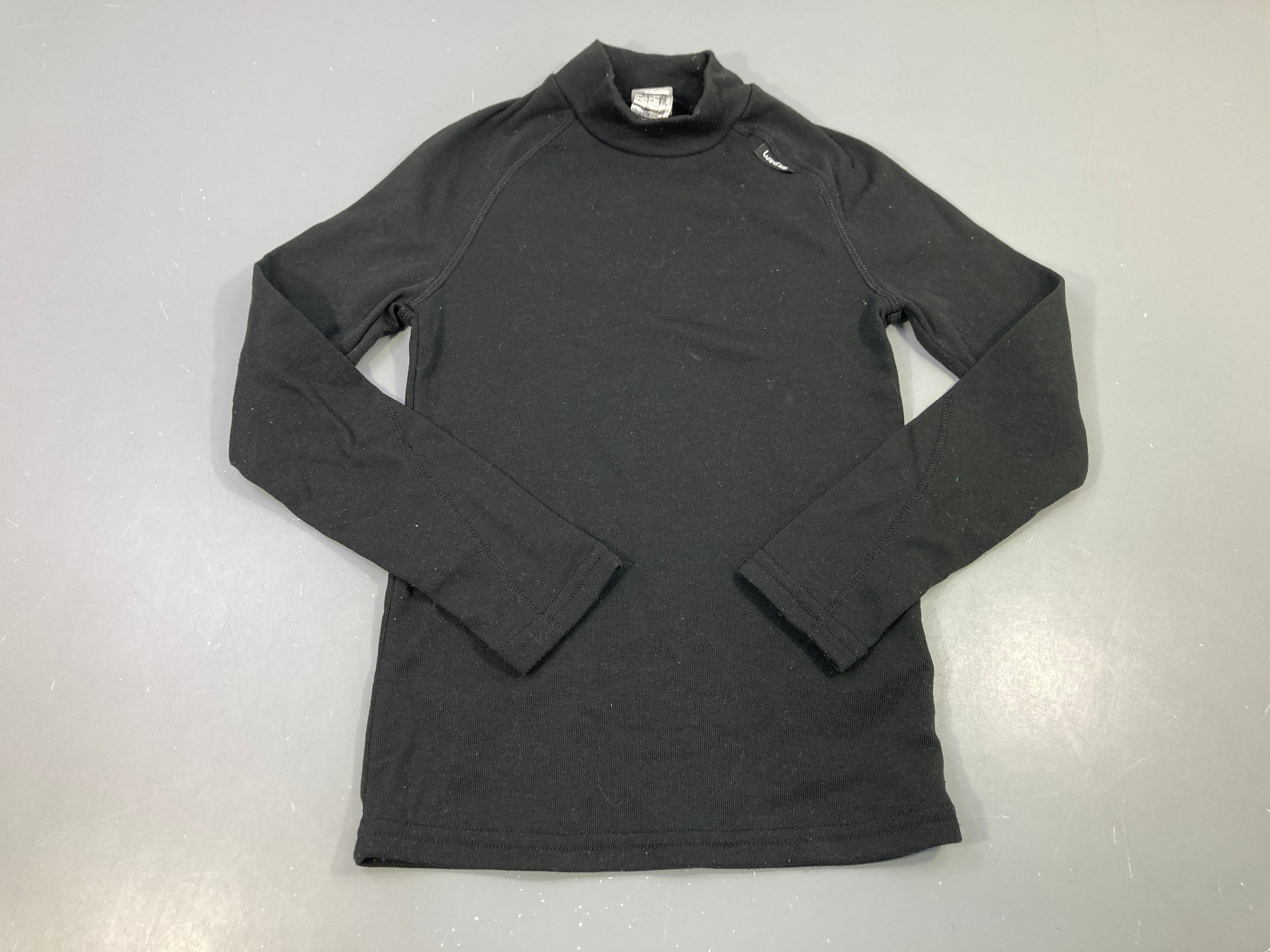 T-shirt m.l thermique noir Wed'ze Bouloché