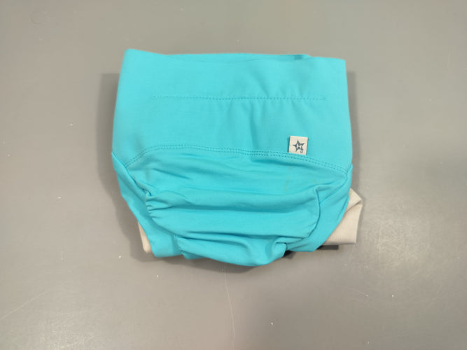 Couche lavable Hamac bleu, tache à l'arrière. Taille M (5-11kg), moins cher chez Petit Kiwi