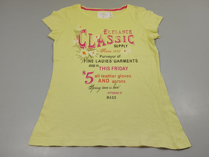 T-shirt m.c jaune " Elégance classique ...", moins cher chez Petit Kiwi