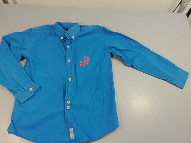 Chemise m.l bleue  'JJ", moins cher chez Petit Kiwi