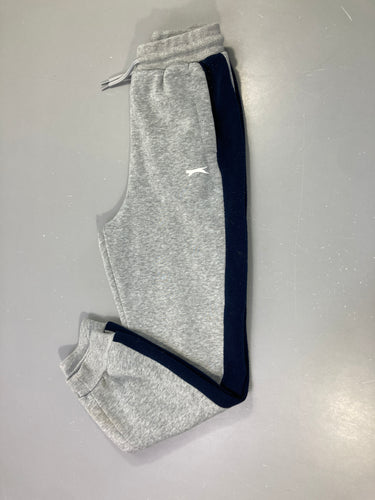 Pantalon de training gris bandes lat bleu foncé Bouloché, moins cher chez Petit Kiwi