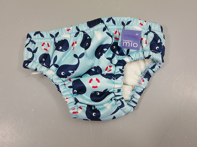 Culotte maillot bleu baleines  Bambino Mio  5-7kg, moins cher chez Petit Kiwi