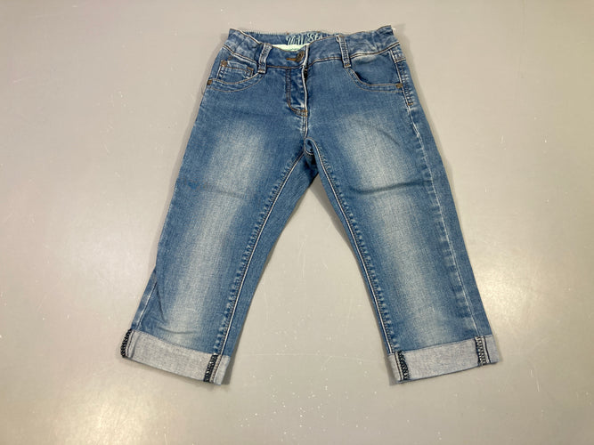Jean pantacourt bleu, moins cher chez Petit Kiwi