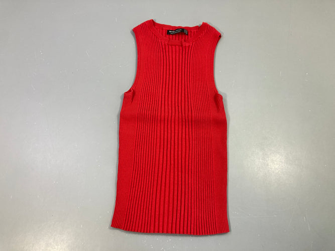 T-shirt s.m rouge côtelé, moins cher chez Petit Kiwi