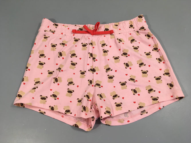 Short jersey rose avec chiens, comme NEUF, moins cher chez Petit Kiwi