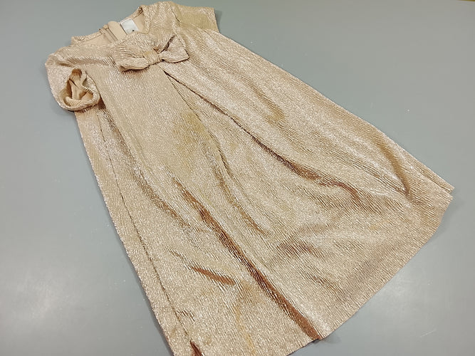 Robe m.c  dorée brillante avec noeud à l'avant, moins cher chez Petit Kiwi