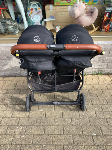 Poussette âge rapproché Twinlink Cold black, Jané avec porte gobelet et habillage pluie, moins cher chez Petit Kiwi