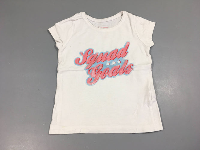 T-shirt m.c blanc Squad Goals, moins cher chez Petit Kiwi