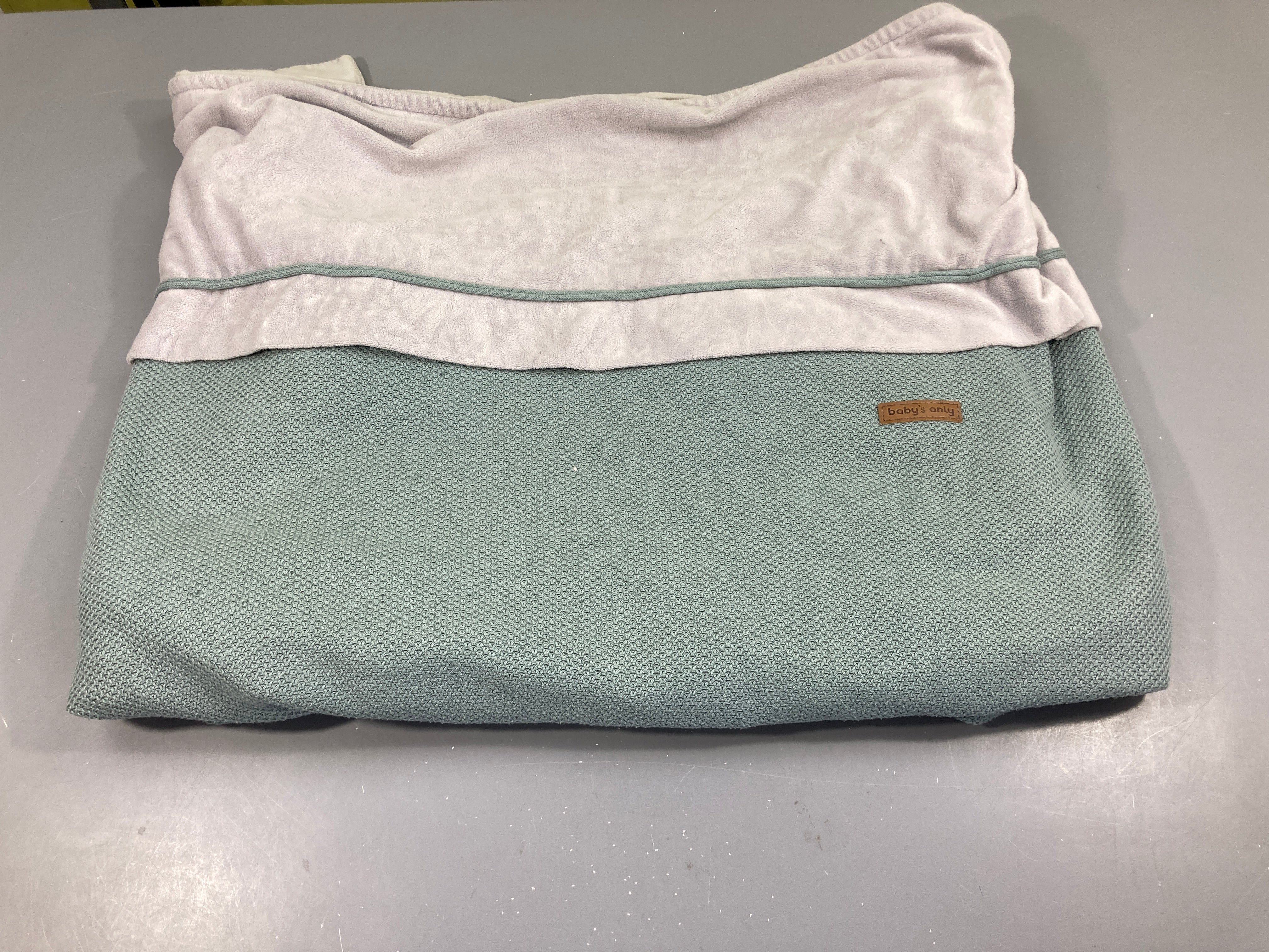 Housse de couette, Classic stonegreen,100x135 cm, Baby's Only, effiloché à relaver
