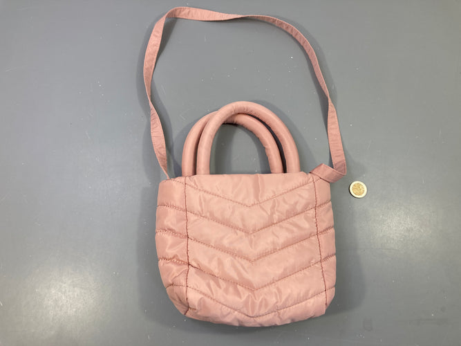Petit sac cabas matelassé rose, moins cher chez Petit Kiwi