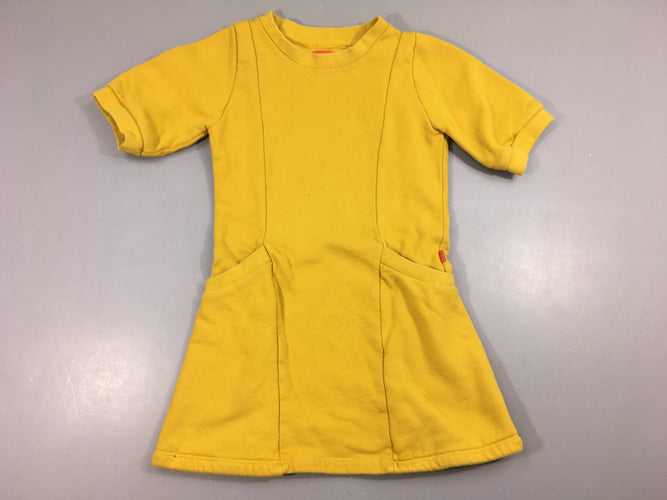 Robe m.c molleton moutarde, boulochée, moins cher chez Petit Kiwi