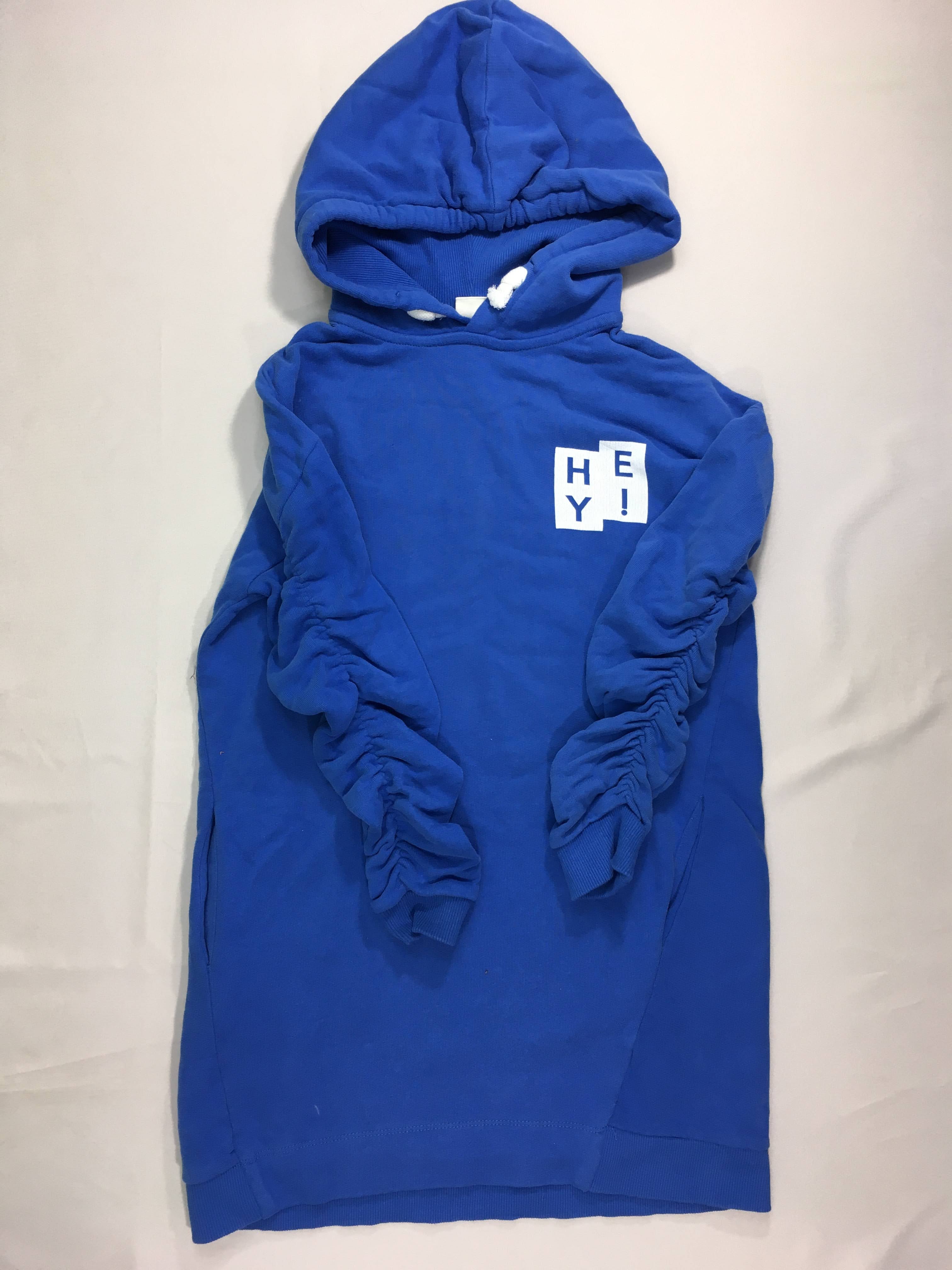 Robe ml sweat molleton bleu Hey