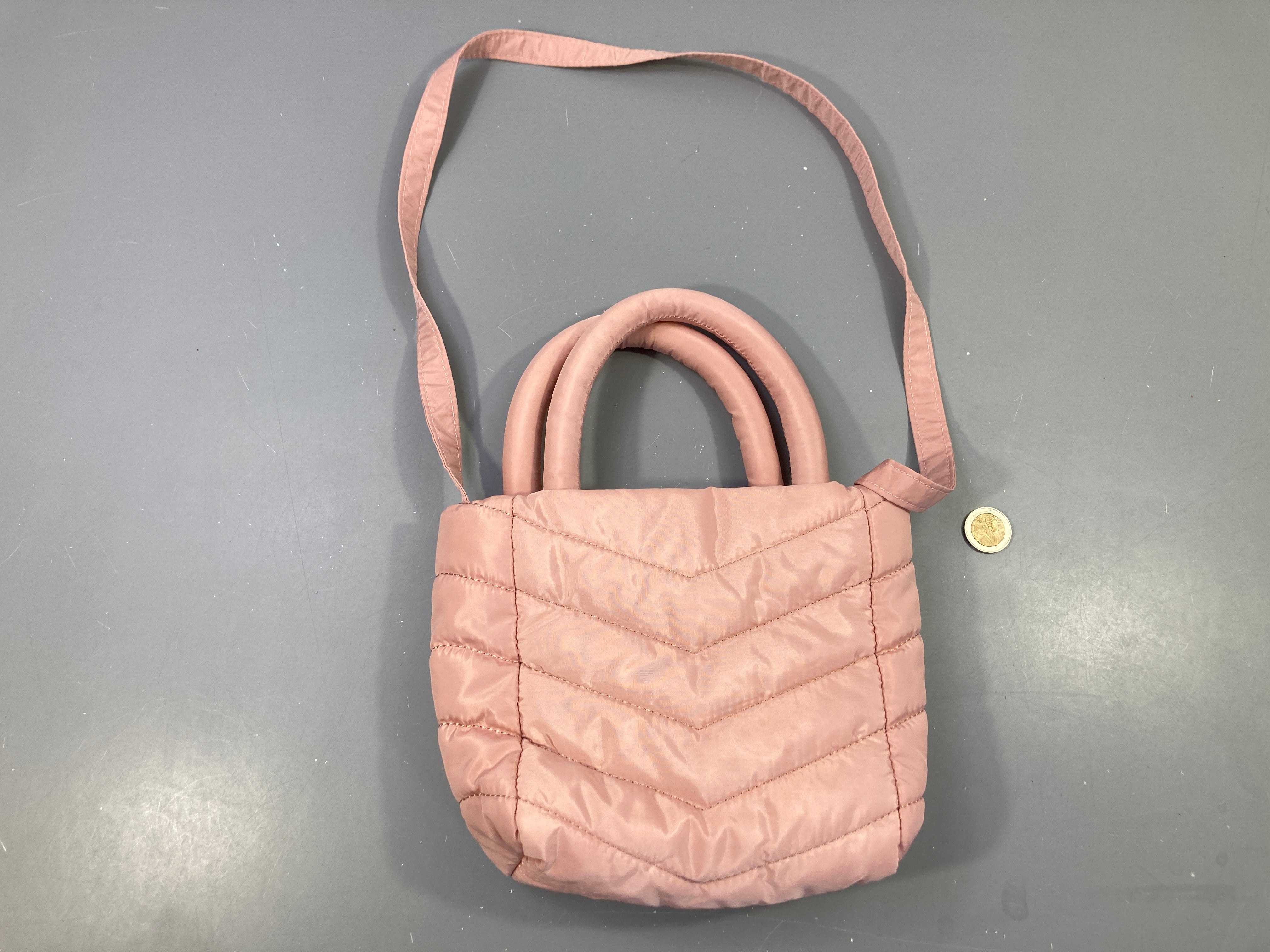 Petit sac cabas matelassé rose