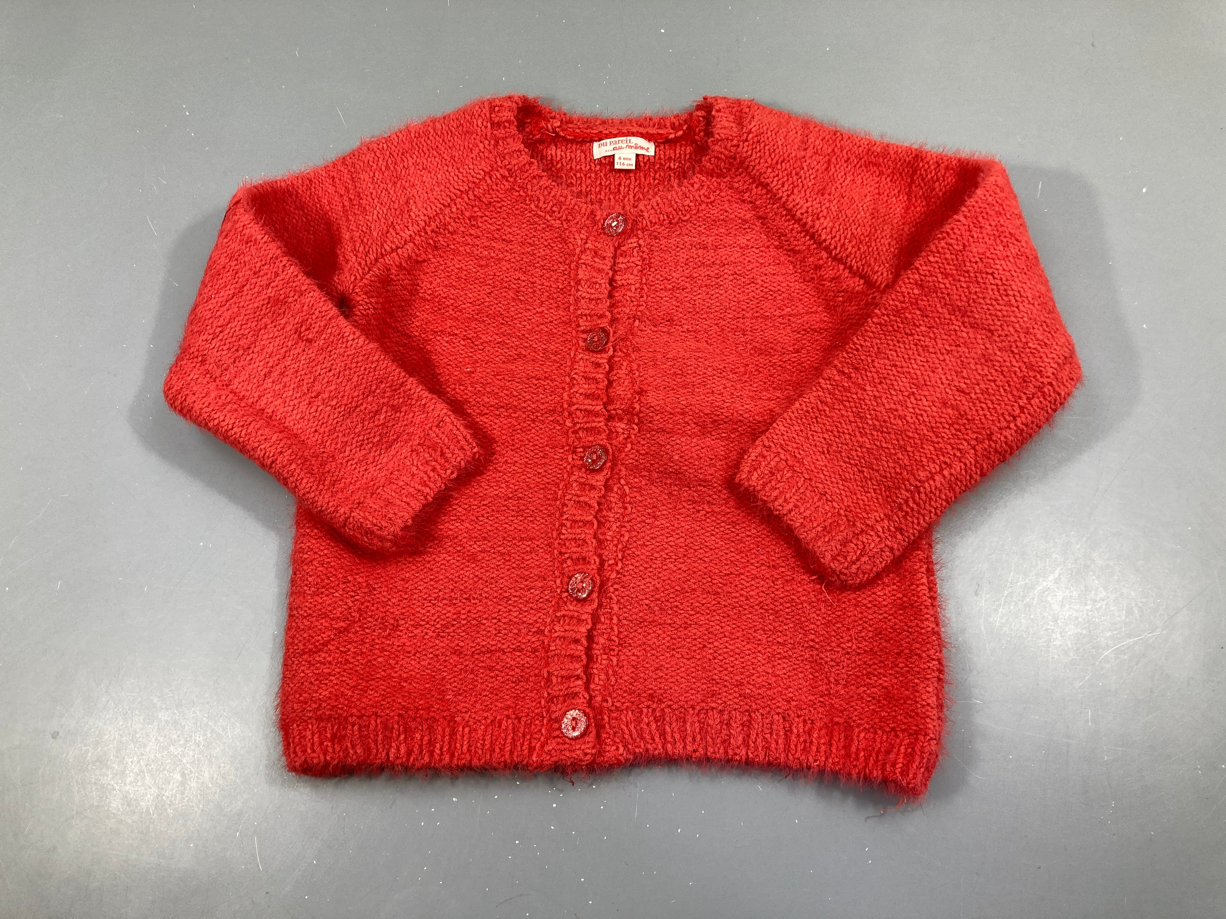 Gilet corail duveteux