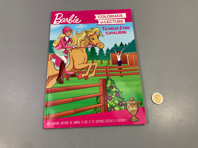Bar.bie Coloriage et Lecture-Tu peux être cavalière, moins cher chez Petit Kiwi